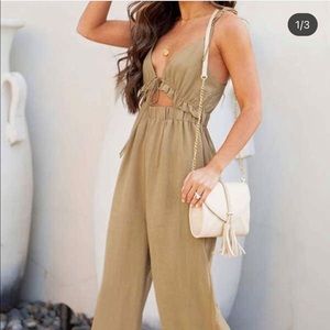 Wide leg Cutout Jumpsuit